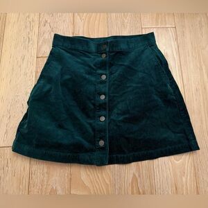 Uniqlo Dark Green Mini Skirt